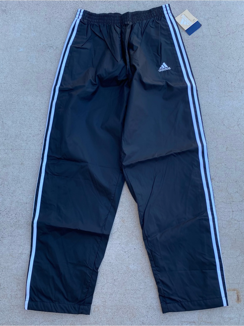 Vintage Adidas Track Pants Tear Away Black 1998 Deadstock